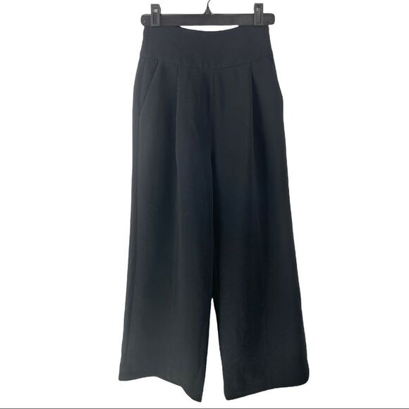 Wilfred Black High Rise Wide Leg Cropped Pants Size 00 - Picture 2 of 7